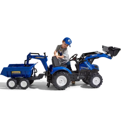 Falk Traktor na Pedały New Holland T8 z Koparką i Przyczepą 3-7 lat
