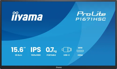 Monitor iiyama ProLite P1671HSC-B1 15,6" IPS Full HD 60Hz 3ms Przenośny