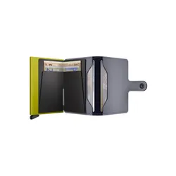Kompaktowy portfel RFID Secrid Miniwallet Matte - grey / lime
