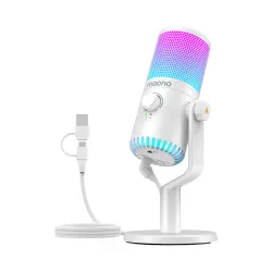 Mikrofon Maono DM30RGB Przewodowy Pojemnościowy Biały