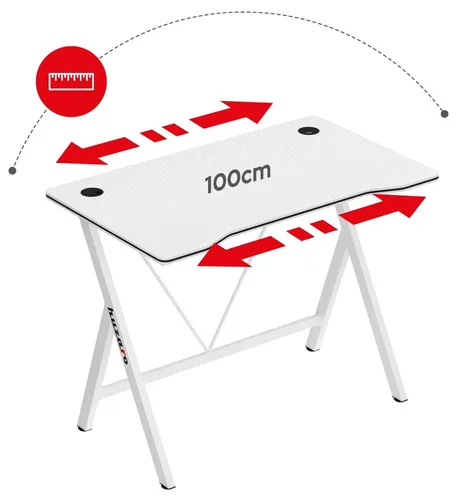 Biurko gamingowe HUZARO Hero 1.4 Biały