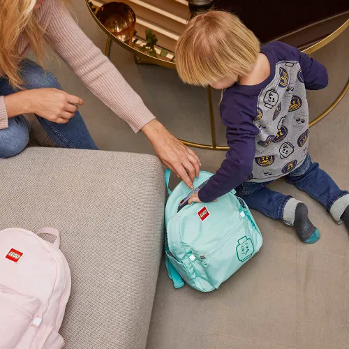 Tribini Joy mic Lego mic rucsac-emoji / roz pastel