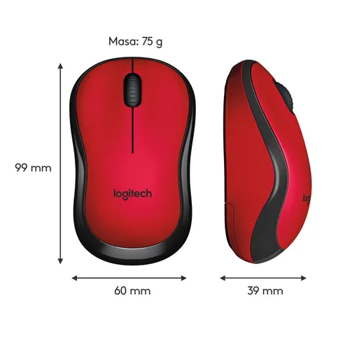 Myszka Logitech M220 Silent Czerwony