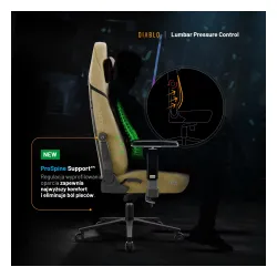 Fotel Diablo Chairs X.Eye Prime, Normal Size, Broken Gold Gamingowy do 140kg Złoty