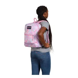 JanSport Cross Town Kız Sırt Çantası-neon papatya