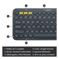 Klawiatura Logitech K380 - szary