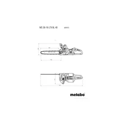 Цепная пила Metabo MS 36-18 LTX BL 40