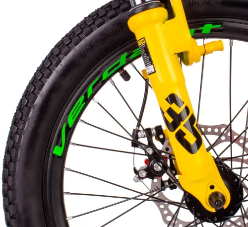 Rower dziecięcy SUN BABY Verdant Calix 20 dla chłopca Biało-zielono-żółty
