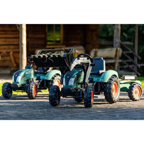 Falk Traktor Lander Zielony Na Pedały Z Przyczepką Od 3-7 Lat