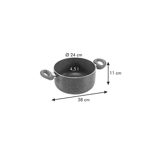 TESCOMA Manico Rosso 4,5 l grafitowy - garnek aluminiowy