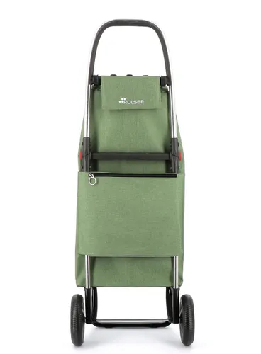 Coș de cumpărături pliabil cu 2 roți Rolser and-MAX TWEED-green