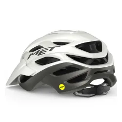 Kask rowerowy MET Veleno MIPS biało-szary