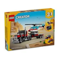 LEGO Creator 31146 грузовик с платформой и вертолетом P8