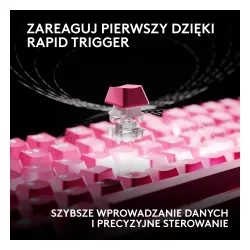 Klawiatura magnetyczna Logitech G Pro X2 TKL Rapid Różowy