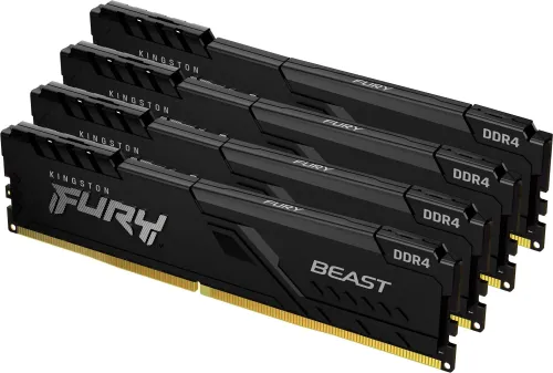 Pamięć RAM Kingston FURY Beast DDR4 64GB (4 x 16GB) 3600 CL18 Czarny