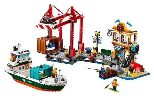 Конструктор LEGO City 60422 морской порт с грузовым кораблем