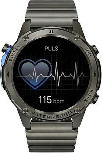Smartwatch LUNA Veles GPS Stalowy