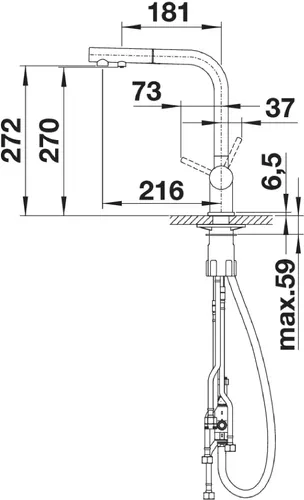 Bateria BLANCO Fontas-S II 525198 Chromowana