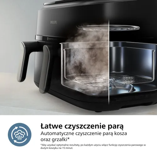 Air fryer Philips Ovi Dual Basket NA552/00 2750W 9l Aplikcja mobilna Gotowanie na parze