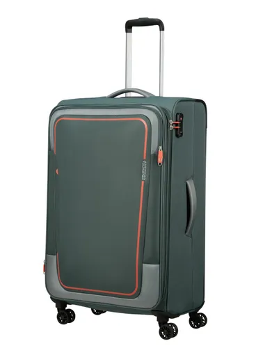 Большой расширяемый чемодан American Tourister Pulsonic-dark forest