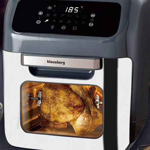 Air Fryer Frytkownica beztłuszczowa KLAUSBERG KB-7557 12l z okienkiem do obserwacji postępów gotowania
