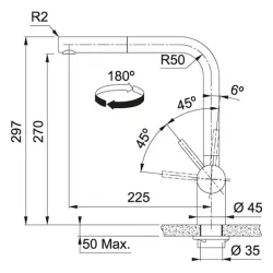 Bateria Franke Atlas Pull-Out Stal szlachetna Stal szlachetna
