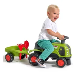 Falk Jeździk Claas 470 Arion Zielony Z Przyczepką + Zestaw Do Piasku