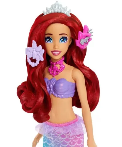 Lalka Barbie Disney Princess Arielka Muszelkowa toaletka JBF86