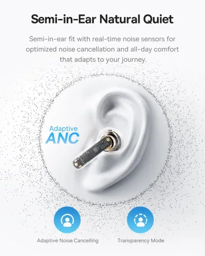 Słuchawki bezprzewodowe Baseus Bass BS1 NC Douszne Bluetooth 6.0 Czarny