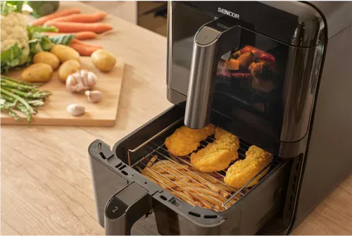Air Fryer Frytkownica beztłuszczowa SENCOR SFR 1250BK 11.6l z podwójnym koszem, 10 automatycznymi programami i okienkiem do obserwacji postępów