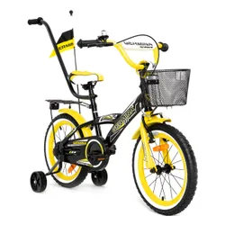 Rower dziecięcy GERMINA BMX 16 cali dla chłopca Czarno-żółty