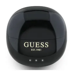 Słuchawki douszne GUESS Glossy Effect Egg Shape Printed Classic Logo Czarny