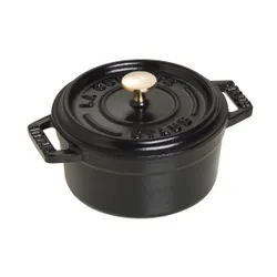 Mini garnek żeliwny okrągły STAUB MINI COCOTTE 250 ML Czarny