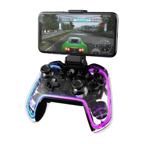 Pad Havit G158BT PRO z uchwytem na telefon do PC, Android Bezprzewodowy Przezroczysty