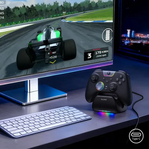 Pad EasySMX X05Pro do Nintendo Switch, PC Bezprzewodowy Czarny + Stacja dokująca