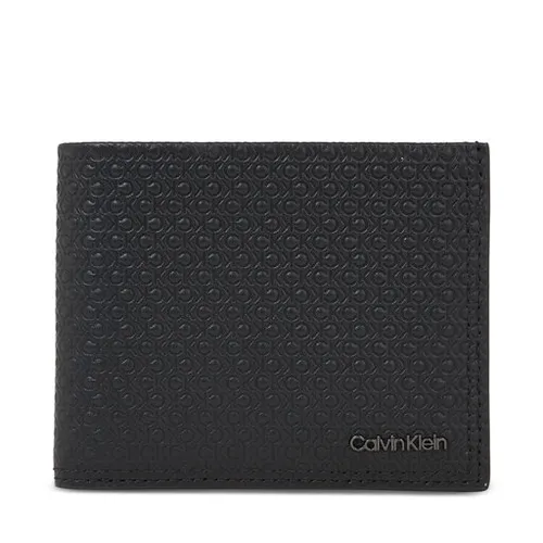 Мужской кошелек Calvin Klein Minimalism Bifold 5cc с монетой K50k510896 Black / Tonal Mono 01O