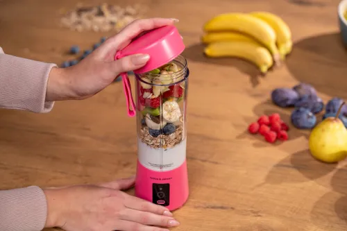 Blender personalny GÖTZE & JENSEN PB940P Różowy Bezprzewodowy + pokrowiec