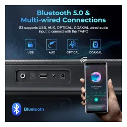 Soundbar OXS S3 2.0 Bluetooth