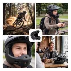 Kask rowerowy full-face METEOR Hydra S 51-55 cm czarny