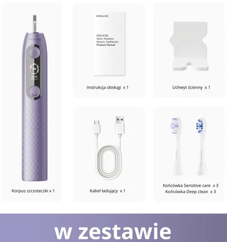 Szczoteczka soniczna DREAME E10F Set Fioletowy