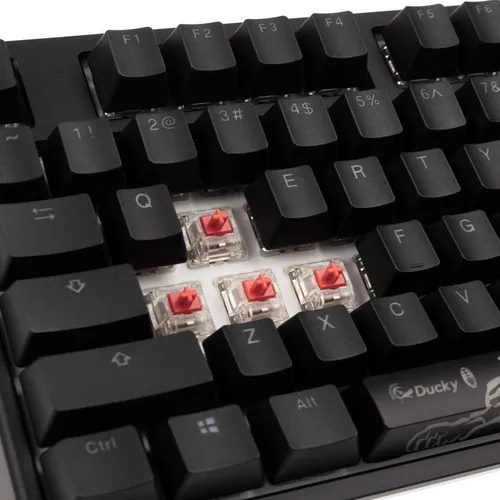 Klawiatura mechaniczna Ducky One 2 Backlit PBT RGB - Cherry MX Silent Red - czarny