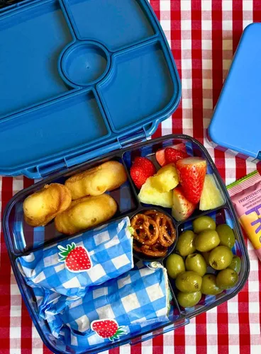 Lunchbox głęboki 5-komorowy Yumbox Go Bento Box - Oslo blue