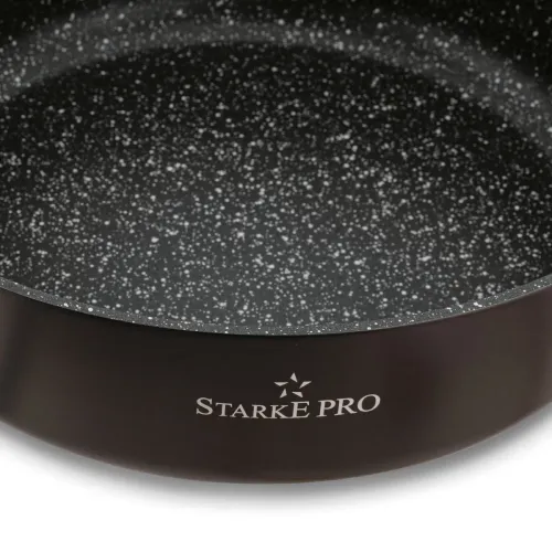 Patelnia głęboka na indukcję z pokrywką Starke Pro Starlet Brown 28 x 8 cm