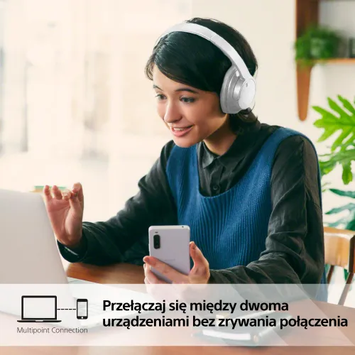 Słuchawki bezprzewodowe Sony WH-CH720N Nauszne Bluetooth 5.2 Biały