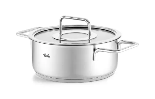 FISSLER Pure Collection 3,9 l - garnek ze stali nierdzewnej ze szklaną pokrywką