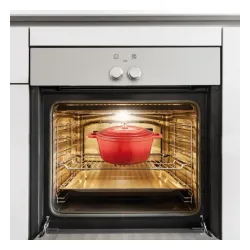 TESCOMA Bordeaux 4,7 l czerwony - garnek aluminiowy z pokrywką