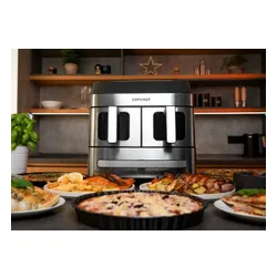 Air Fryer Frytkownica beztłuszczowa CONCEPT Pizza Trio FR9000 18.5 l z podwójnym koszem + szuflada do pieczenia