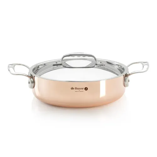 DE BUYER Prima Matera 3,1 l miedziany - garnek miedziany z pokrywką