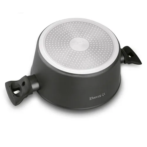 Garnek aluminiowy nieprzywierający z pokrywką STARKE PRO DARK 28 cm