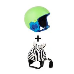 ZESTAW kask narciarski WEDZE + nakładka na kask narciarski  - Rozmiar - S, - ZEBRA